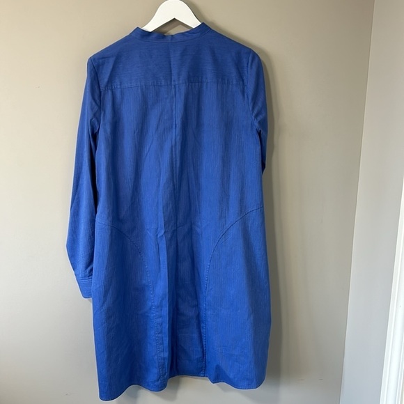 BOSS Hugo Boss Long Sleeve Shirt Dress Button Placket Blue Dust Sz M NEW - Picture 10 of 16